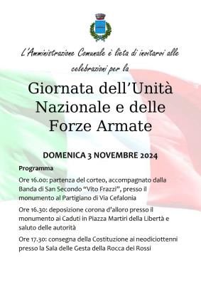 GIORNATA DELL'UNITA' NAZIONALE E DELLE FORZE ARMATE