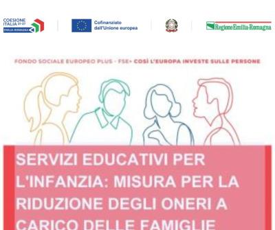 RIDUZIONE ONERI A CARICO DELLE FAMIGLIE PER L'ACCESSO AI SERVIZI EDUCATIVI PER L'INFANZIA 0-3 ANNI